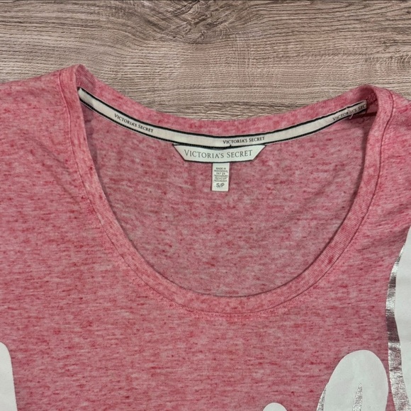 Victoria's Secret Y2K Pink Heathered Angel Tee Size Small - Picture 3 of 5